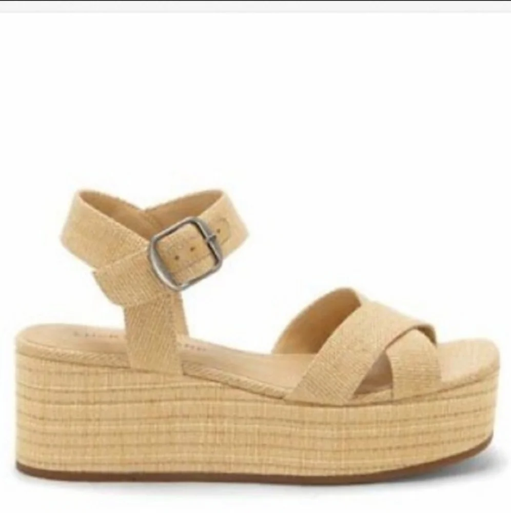 Lucky Brand Bainda Espadrille Flatform Sandals Sz 9
